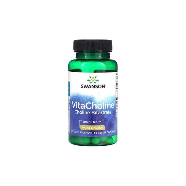 VitaCholine® Holīna bitartrāts 300 mg (60 kapsulas) - Swanson Vitamins - Vitamins.lv