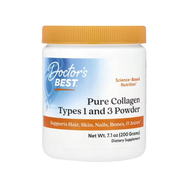 Tīrs 1. un 3. tipa kolagēna pulveris (200 g) - Doctor's Best - Vitamins.lv