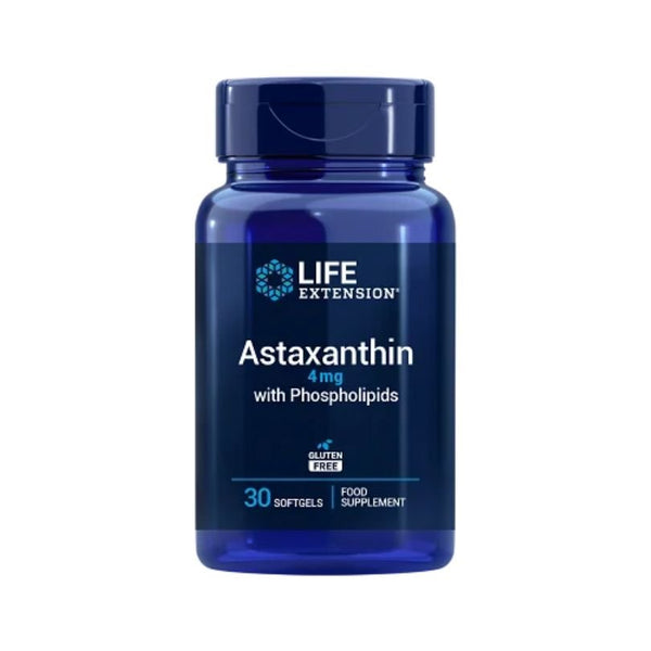 Astaksantīns 4 mg + Fosfolipīdi (30 mīkstās kapsulas) - Life Extension - Vitamins.lv