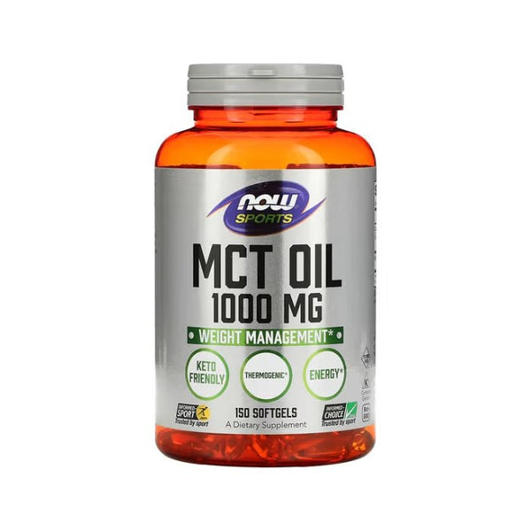 MCT eļļa 1000 mg (150 mīkstās kapsulas) - Now Foods - Vitamins.lv