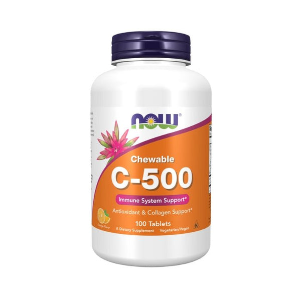 C - 500 Vitamīns (100 košļājamās tabletes) - Now Foods - Vitamins.lv
