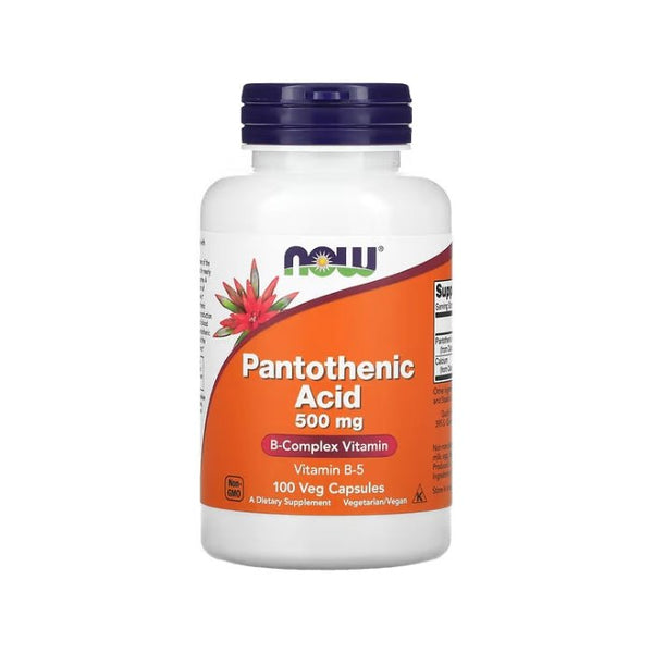 Pantotēnskābe 500 mg (100 kapsulas) - Now Foods - Vitamins.lv