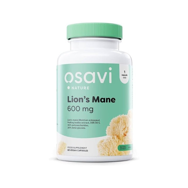 Lion's Mane 600 mg (Ežu dižadatene) (60 kapsulas) - Osavi - Vitamins.lv