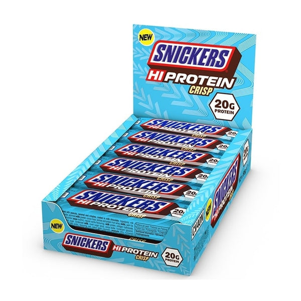 Snickers Hi-Protein Crisp batoniņš (12 x 55 g) Mars.
