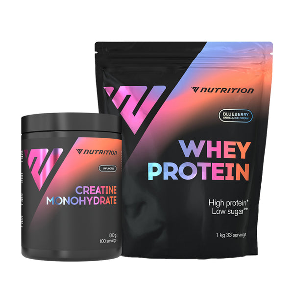 Whey Protein powder (1 kg) + Creatine monohydrate (500 g) Set