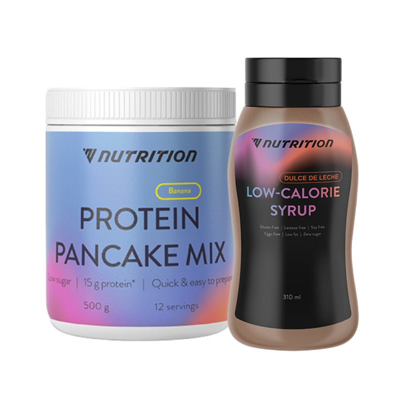 VNutrition Proteīna pankūku Mix (500 g) + Mazkaloriju sīrups (310 ml)