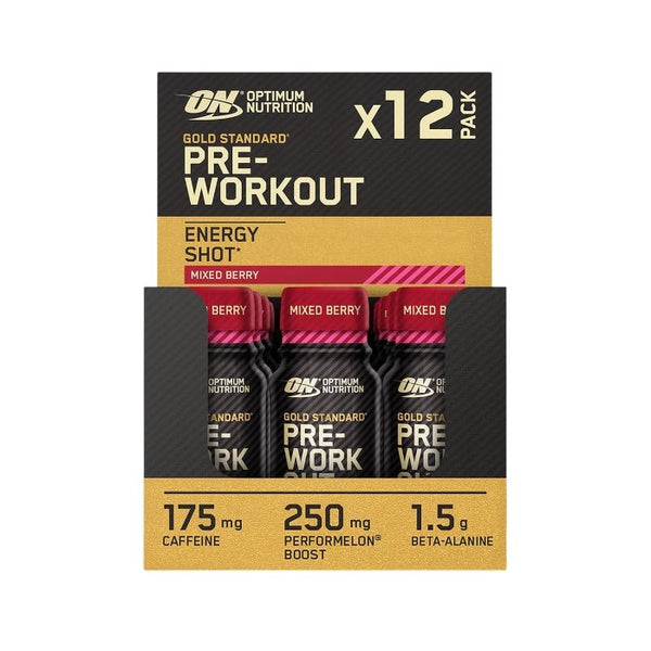 Gold Standard Pre - Workout Shot (12 x 60 ml) - Optimum Nutrition - Vitamins.lv