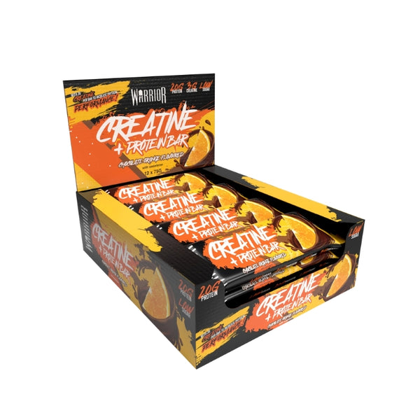 Warrior baltyminis batonėlis su kreatinu (12 x 75 g)
